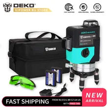 DEKO LL12-HVG 12 линий лазерный уровень самонивелирующийся 360 градусов горизонтальный и вертикальный крест супер мощный лазерный луч зеленый