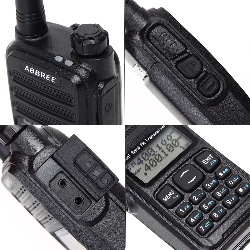 2 шт. ABBREE AR-52 Walkie Talkie 2 PTT дуплекс поперечная полоса повторитель UHF VHF Dual Band 136-174/400-480 МГц Ham портативный радио