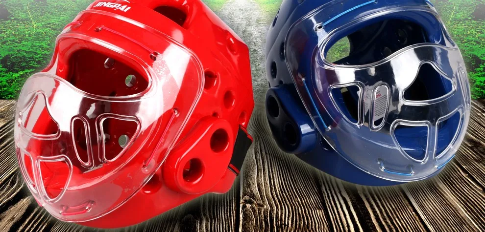 Для взрослых детей каратэ шлем фитнес тхэквондо шлемы шлем WTF головной убор с лицевой маской полная защитная поддержка
