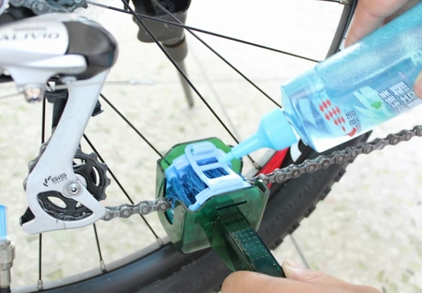 Очиститель для велосипедной цепи, кассета для быстрой очистки, инструмент для мытья, щетки, скруббер, чистая горная дорога, велосипед, цепь для мытья велосипеда, набор инструментов