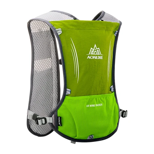 AONIJIE женщинам мужчинам Lightweight Running Backpack Спорт на открытом воздухе Trail гонки марафон Туризм фитнес сумка жилет гидратации пакет - Цвет: Grass Green