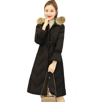 

Women Parkas Coat 2018 New Winter Jacket Thicken Warm Down Cotton Jacket Fashion Fur Collar Hooded Outerwear Women Clothing A469