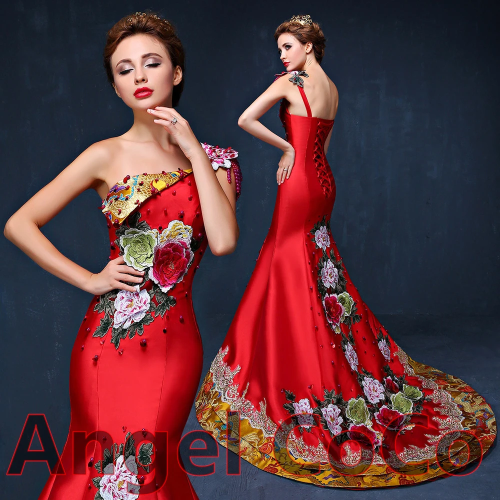 Red Greek-style Evening Dresses