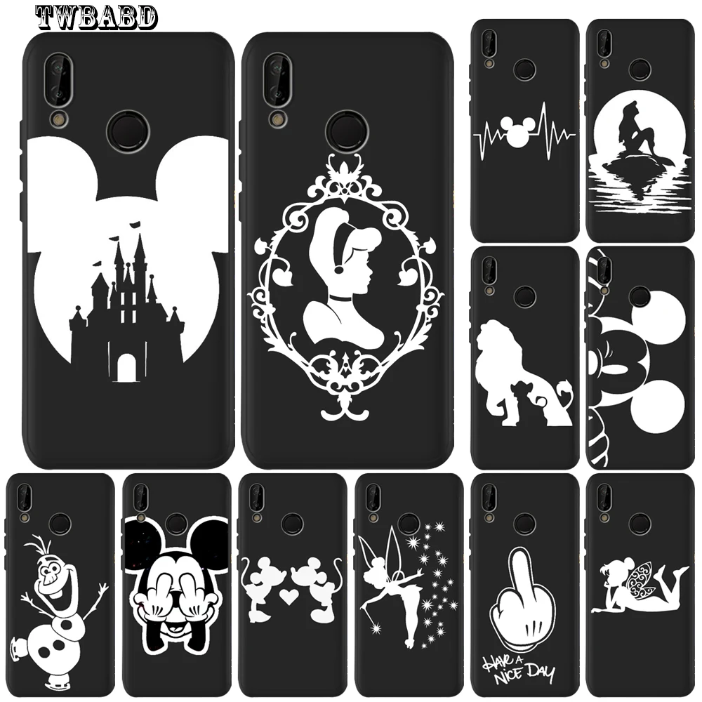 

Cute Mickey Minnie Case for Huawei P20 Lite P30 Pro P30 Lite P30 P8Lite P9Lite 2017 P Smart Soft Silicone case Etui