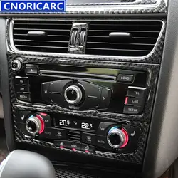 Cnoricarc подкладке средней Управление CD Панель декоративные полосы для Audi A4 B8 Q5 углерода Волокно Автомобиль Стайлинг Обложка отделкой Стикеры