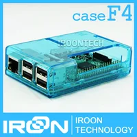 case F4: Raspberry PI 3 model B Transparent Blue Case Cover Shell Enclosure Box for Raspberry PI 2 Model B and Model B+