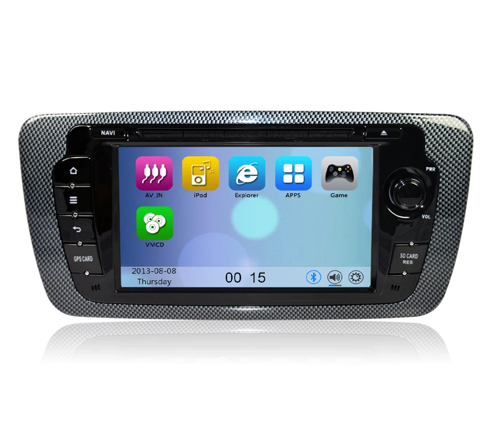Perfect 7" in-dash Car DVD player with GPS navigation,audio Radio stereo,USB/SD AUX BT/TV Canbus,car multimedia headunit for Seat 2013 1