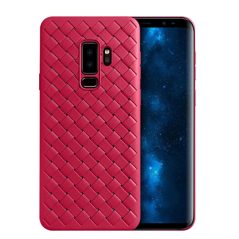 500 шт натуральный тканый мягкий кожаный ультра тонкий чехол для samsung Galaxy S10 E S9 Plus Note 9 противоударный защитный чехол