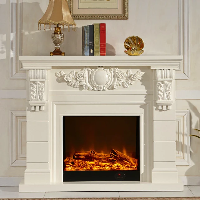 wooden fireplace mantel W140cm electric fireplace insert living room