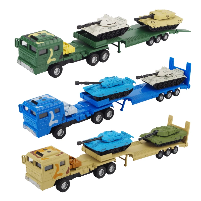 Интересный 1: 64 Военный танк транспортер сплава модель, моделирование литой Военная игрушка, детский подарок на день рождения, бесплатная