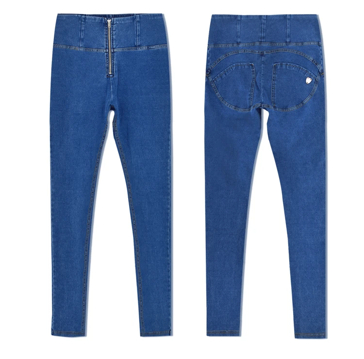 Женские джинсы с высокой талией и эффектом пуш-ап, уличная одежда, обтягивающие джинсовые штаны, женские синие джинсы с эффектом потертости, спортивный костюм из хлопка и спандекса, Spodnie Damskie