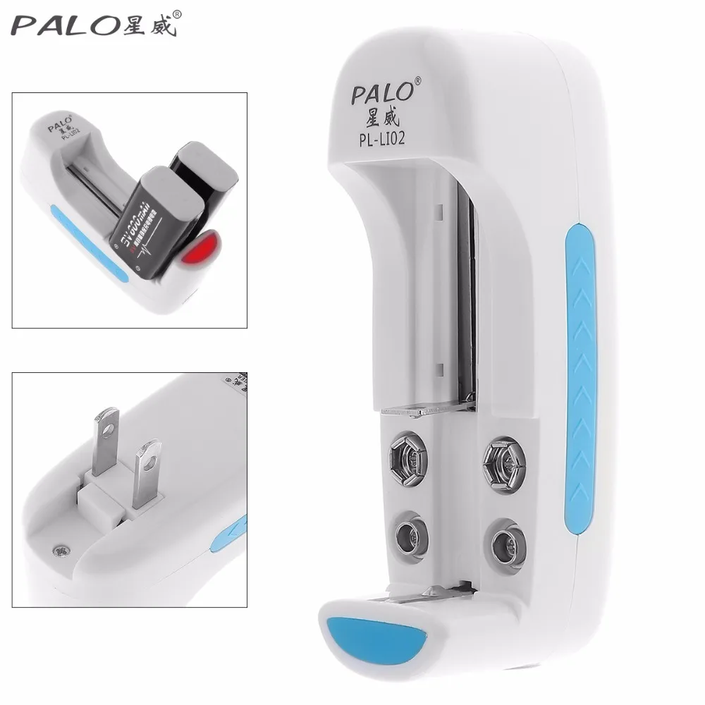 

PALO 3.7V 4.2V Smart Battery Charger with Over Current Protection for AA / AAA / 9V / 18650 Rechargeable Lithium Battery