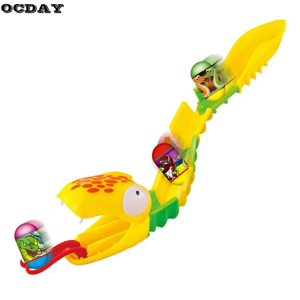 

OCDAY Cartoon Snake Track Toy Plastic Creative Jumping Bean Toys Early Education Toy For Parent-child Interactive Magic DIY Toys