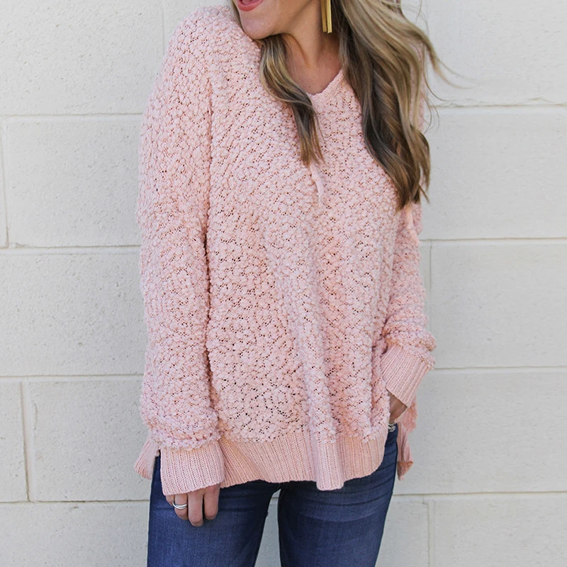 Женские вязаные толстовки с капюшоном флисовые свитера пуловер осенняя