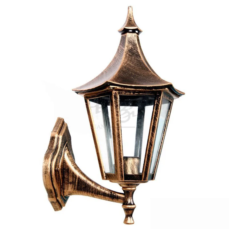 

European Bronze hexagonal Outdoor Wall Lamp Villa waterproof Landscape Corridor Hallway Door Bedroom Bedside Wall Sconces