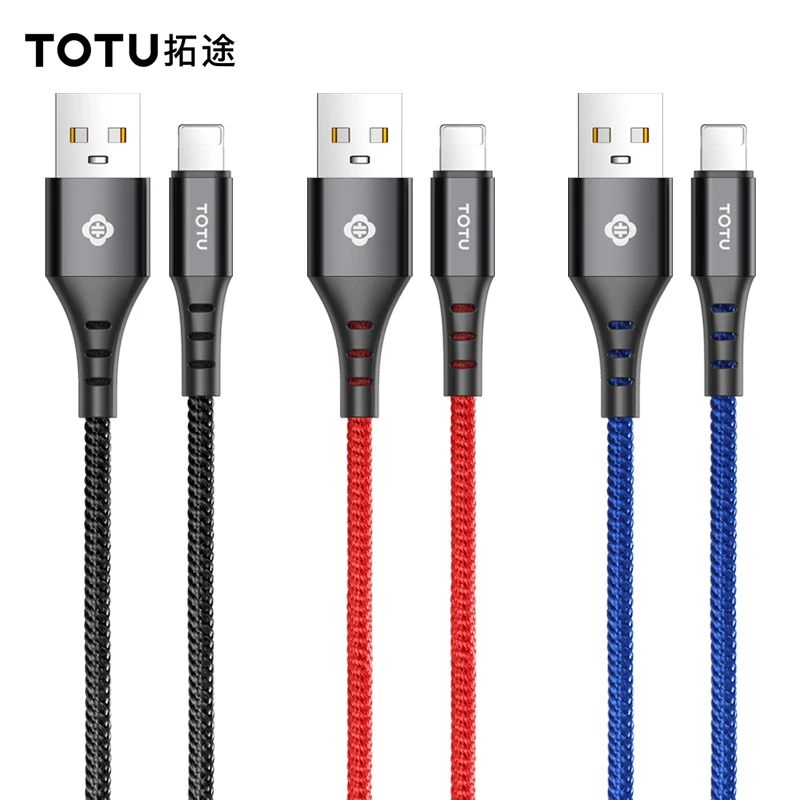 

TOTU 2.4A usb charger cable for iPhone xs max xr x 8 7 6s plus 5 ipad usb cable fast Charging data for apple lightning cable 5m