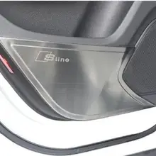 13-18 лет, для Audi Q3 двери анти-kick коврик для украшения интерьера из нержавеющей стали анти-Ударная пластина автомобильные аксессуары