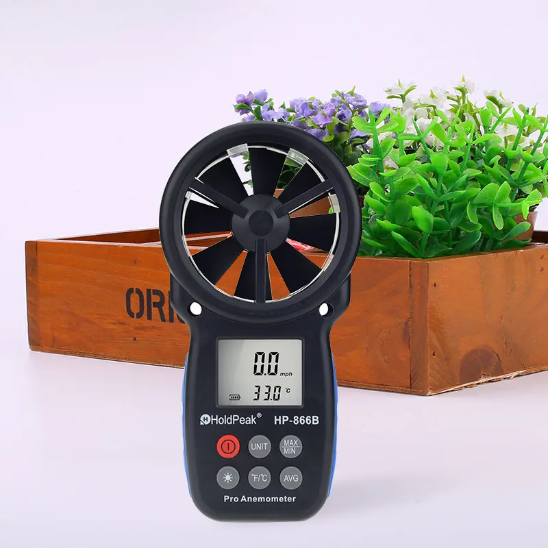 

HP-866B Digital Anemometer Measurement Device Handheld With Carry Bag Tools