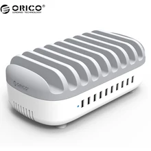 ORICO DUK-10P 10 Ports Multi 120W 5V2.4A*10 USB Charger Station Dock with Holder for Phone Tablet PC