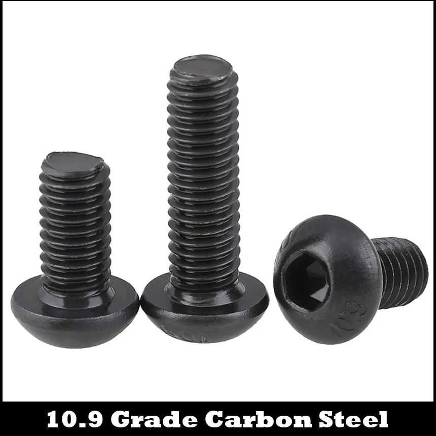 

#6-32 5/8 3/4 1 Inch 10.9 Grade UNC America Standard Coarse Thread Carbon Steel Round Pan Button Head Hex Hexagon Socket Screw