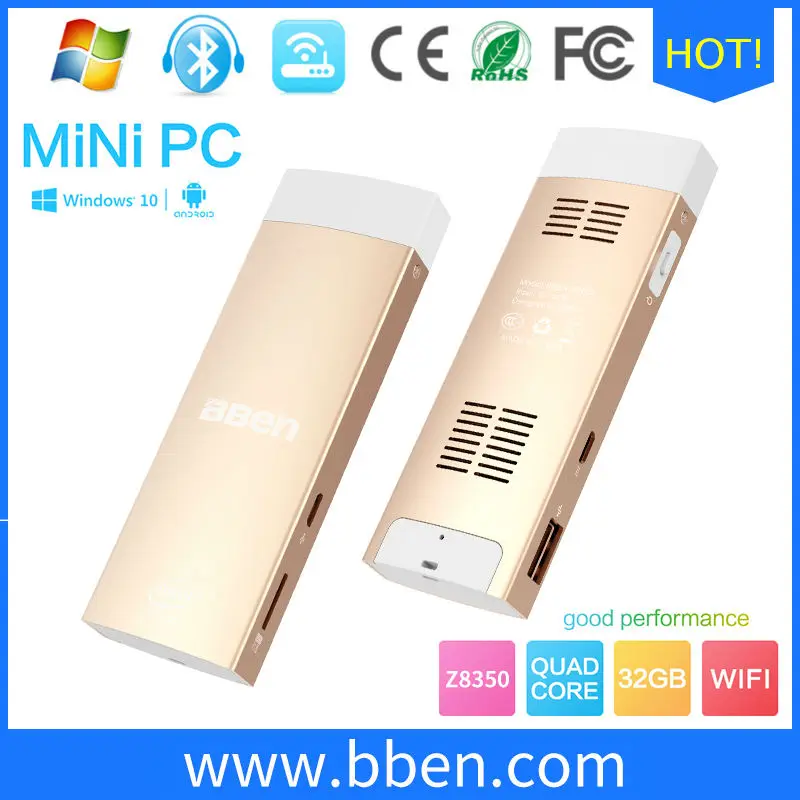 

Bben Windows 10 Mini PC Android Computer stick Quad Core Intel Z8350 CPU Hdmi Wifi Bluetooth4.0 intel compute stick computer