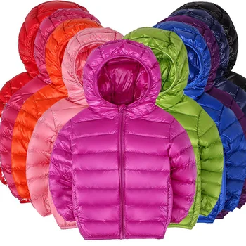 

HH Children's winter jackets Warm hooded Duck down jacket for girl Parkas teenage jackets boy outerwear Size2 10 12 13 14 years