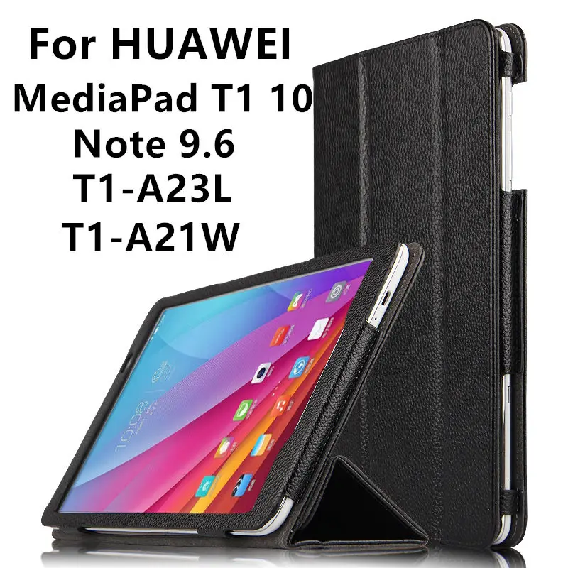 

Case Cowhide For Huawei MediaPad T1 10 Genuine Protective Smart Cover Leather Tablet For Note 9.6 T1-A21W T1-A23L Protector T1