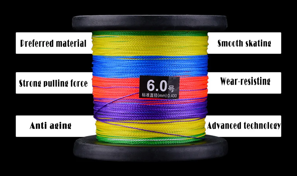 Linha de Pesca Linha de Pesca de Água Lieyuwang Tece 5 Cores Linha pe Trançada Multifilament de Água Salgada - Doce 1000 m 4 3 Cheap Linhas de pesca