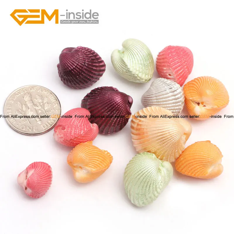 Shell Beads For Jewelry Making 10-16mm 13-30mm Freefrom Pretty Colorful DIY 12 Pcs Free Shipping Wholesale Gem-inside | Украшения и