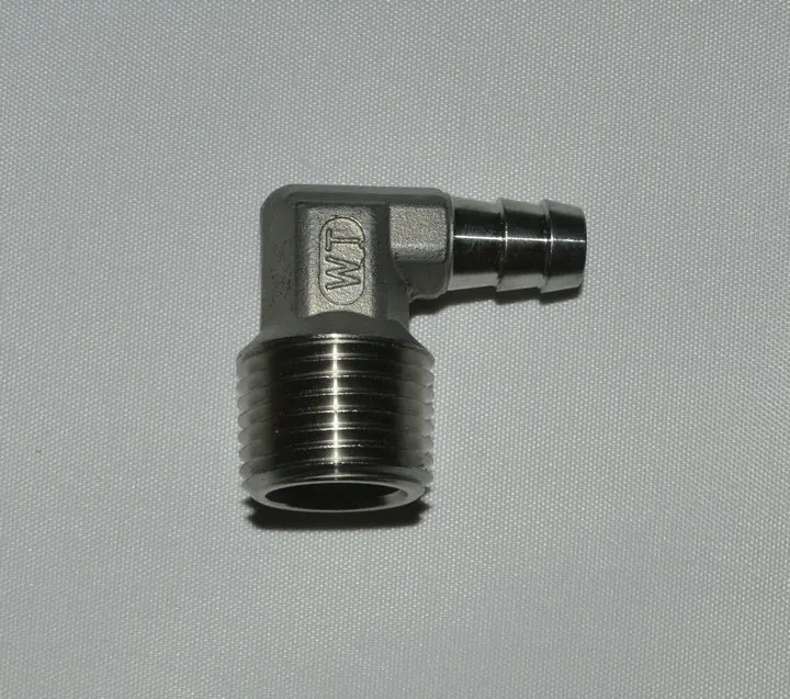 

1/2" FPT X 3/8" Barb Elbow, Homebrew Hardware, Stainless Steel 304 Pump fitting