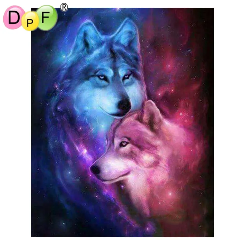

DPF 5D DIY Diamond Painting wolf diamond Embroidery Rhinestone animal Mosaic pattern home decor Painting