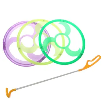 

1Set Plastic Training Sports Fitness Equipment Roll Hoop Push Toy For Children Kids Xmas Gift New Toy