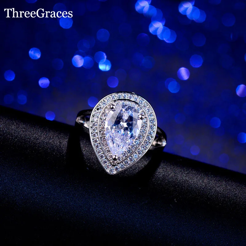 ThreeGraces роскошные аксессуары классические свадебные обручальные кольца с