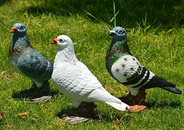 Декоративные фигурки из полимерной смолы doves home животный голубь скульптуры украшения Искусственный голубь ресторан отель садовый декор