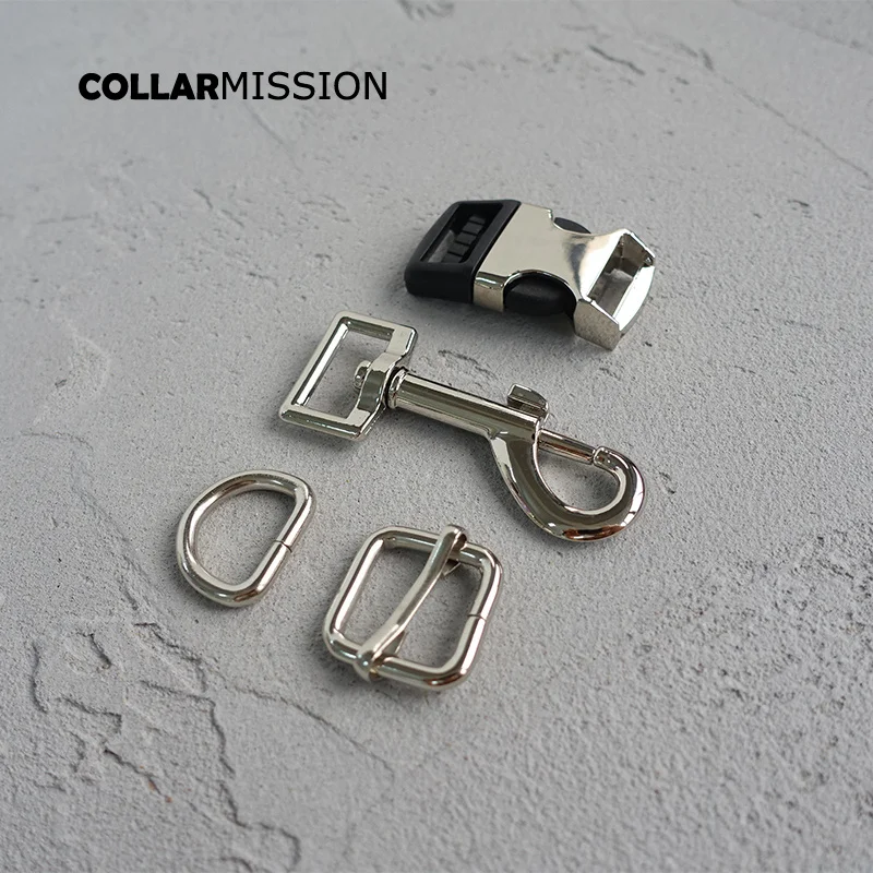 20sets/lot (metal Buckle+adjust Buckle+d Ring+metal Dog Clasp/set)diy Dog Collar 20mm Sewing