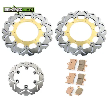 

BIKINGBOY Front Rear Brake Discs Rotors Disks Pads YZF600R THUNDERCAT 97-07 YZF1000R THUNDERACE 96 97 98 99 00 01 YZF 600 1000 R