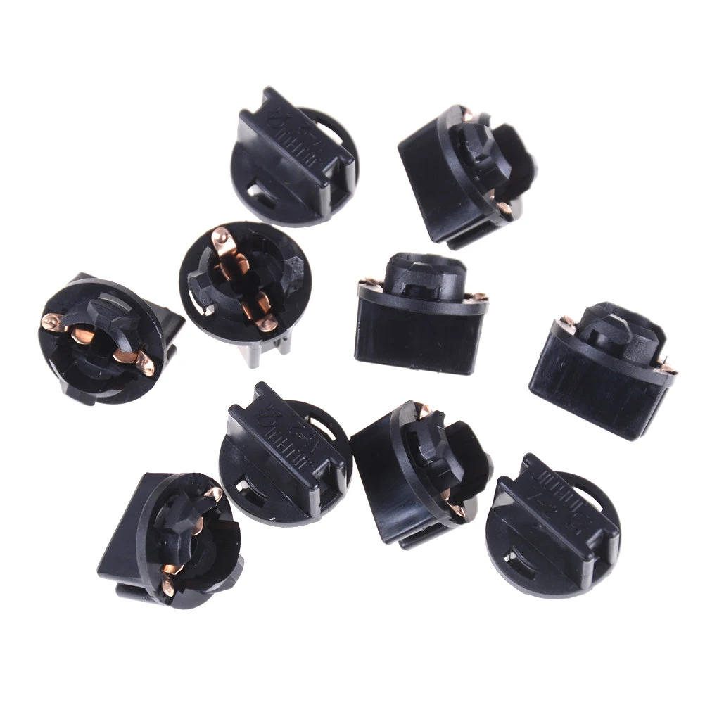 10pcs black T10 Car Light Socket Twist Lock Wedge Instrument Panel Dash