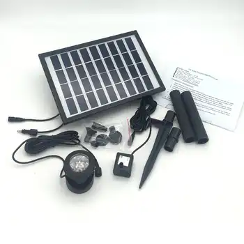 High Quality Solar Panel Battery 9V 5W Solar Water Pump Landscape Fountain with Dive Light