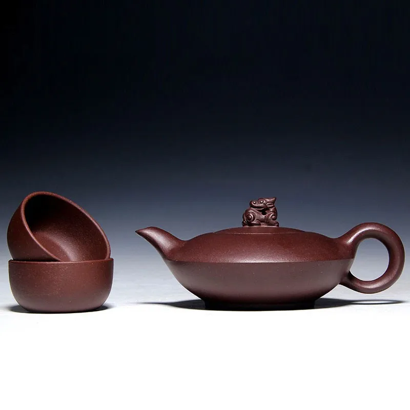 190 мл китайский керамический чайник Цзы-Ша горшок из двух чашек чайного фильтра чайник кунг-фу аксессуары для чая портативный дорожный чайный набор