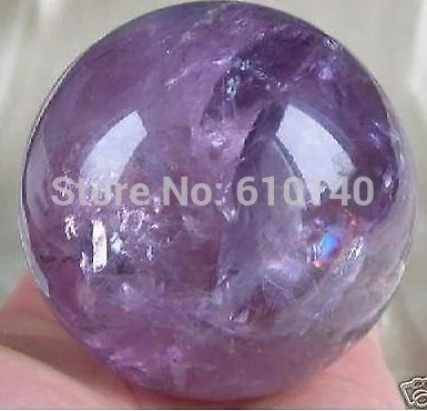 

SCY RARE AMETHYST QUARTZ CRYSTAL SPHERE BALL RAINBOW 60mm