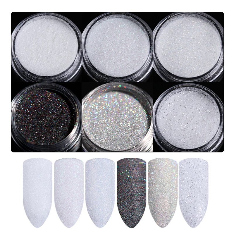 

Pastel Sugar Nail Glitter Set Candy Shining Gradient Nail Art Glitter Powder Dust Ultra-fine Glitter Mix Nail Art Decorations