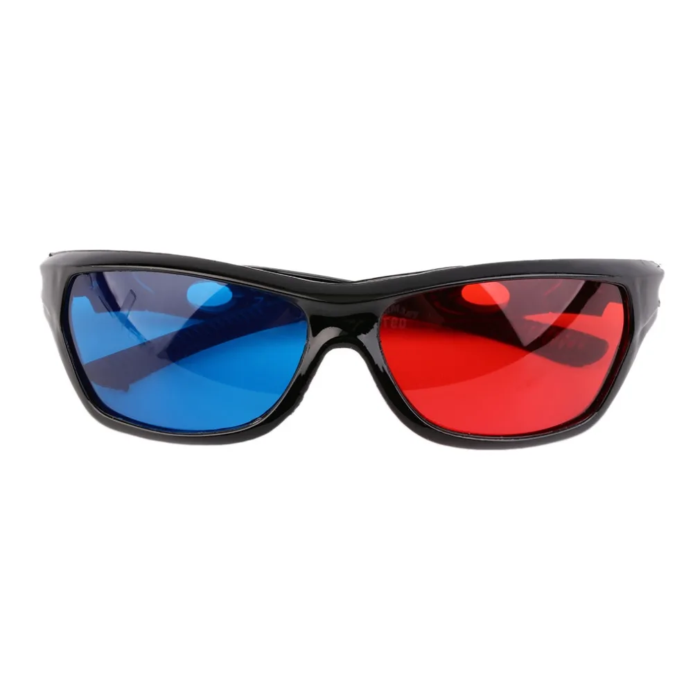 2017 New Universal 3D Plastic Glasses Black Frame Red Blue 3D Visoin Glass For Dimensional Anaglyph Movie Game DVD Video TV