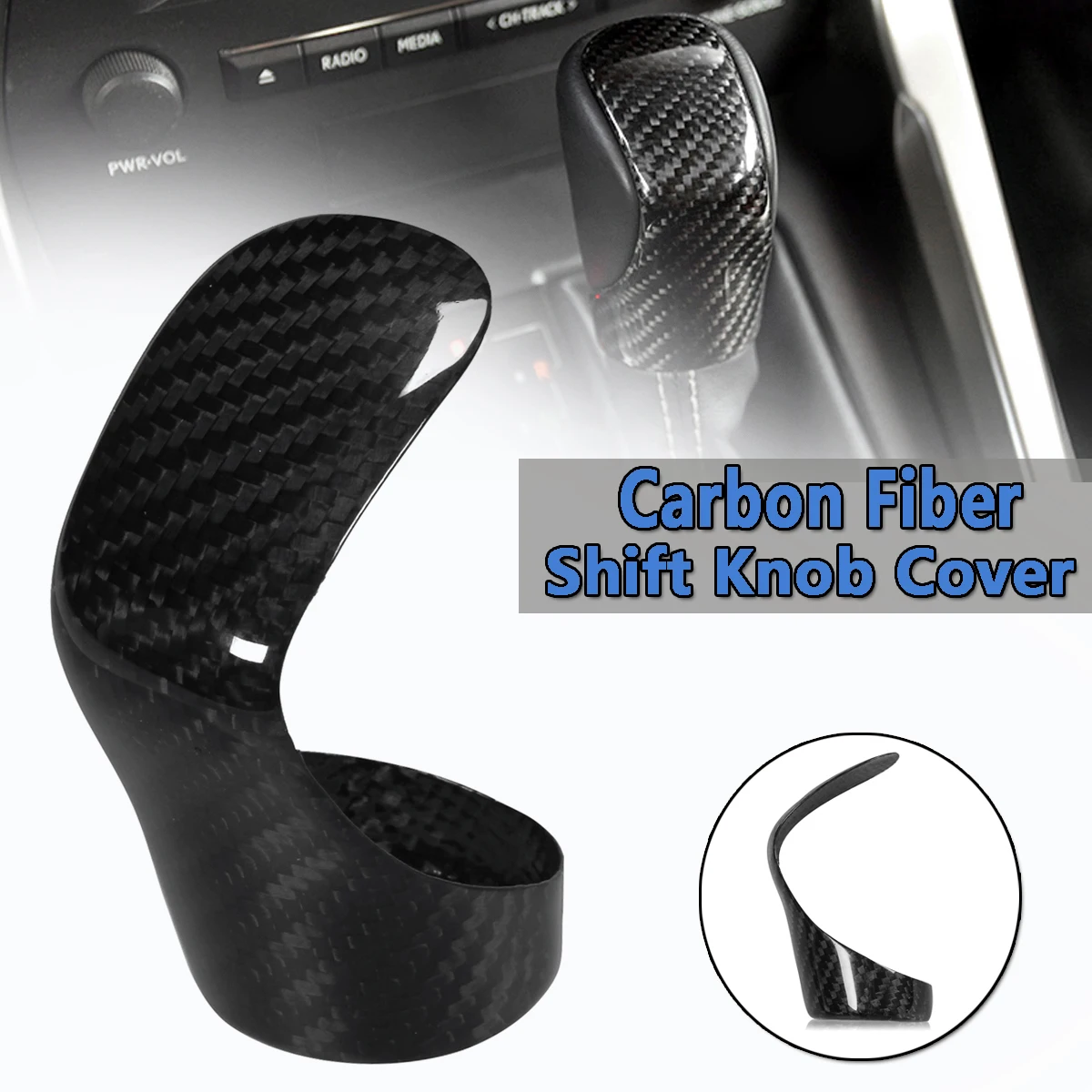 

Real Carbon Fiber Shift Knob Head Cover For Lexus IS250/350/200TNX CT ES GS IS RX RC 2014-17 For Decoration Steering Wheel Trim