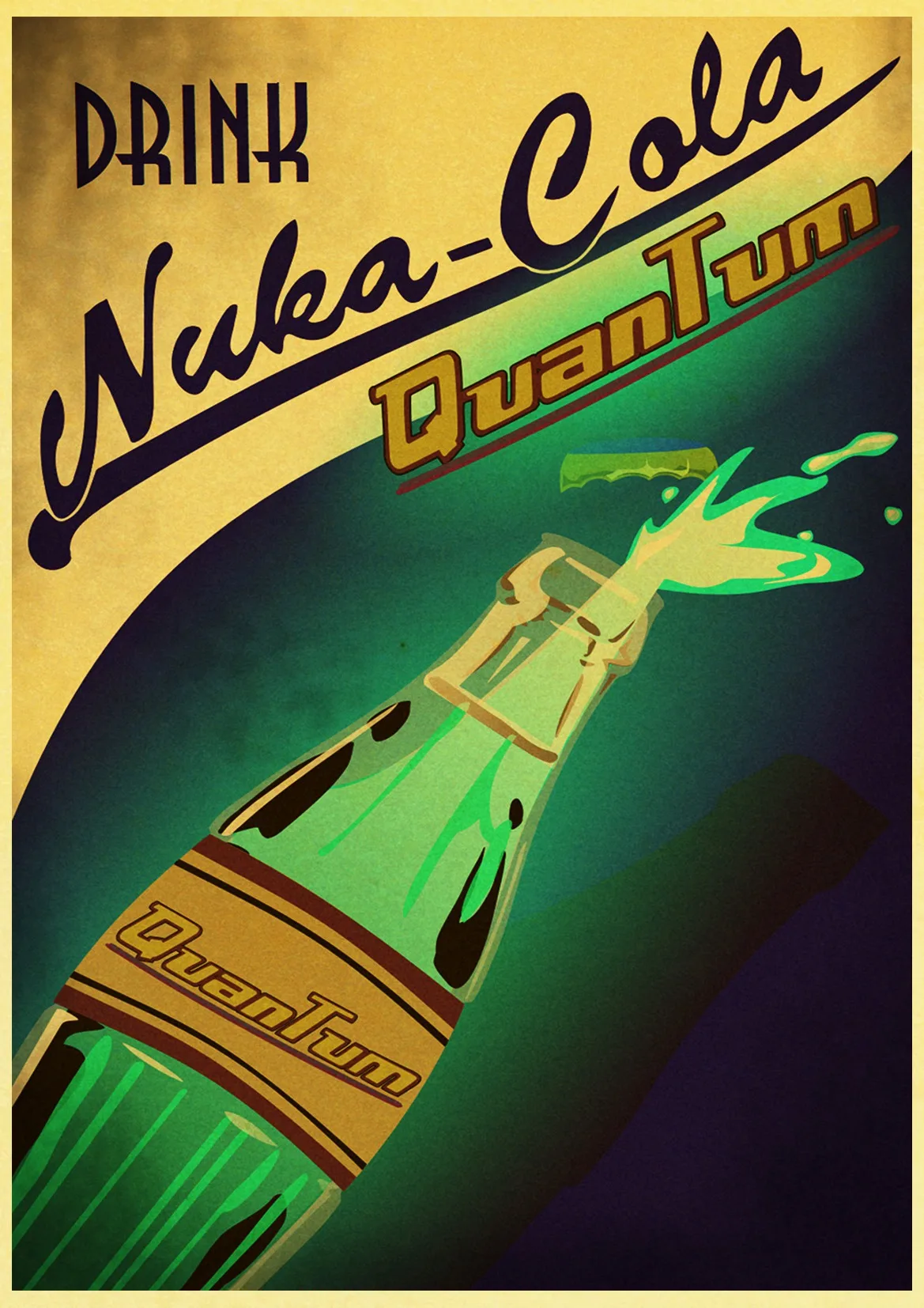 Винтажный бумажный постер Fallout 234 Nuka Cola настенная живопись украшение для дома 42x30