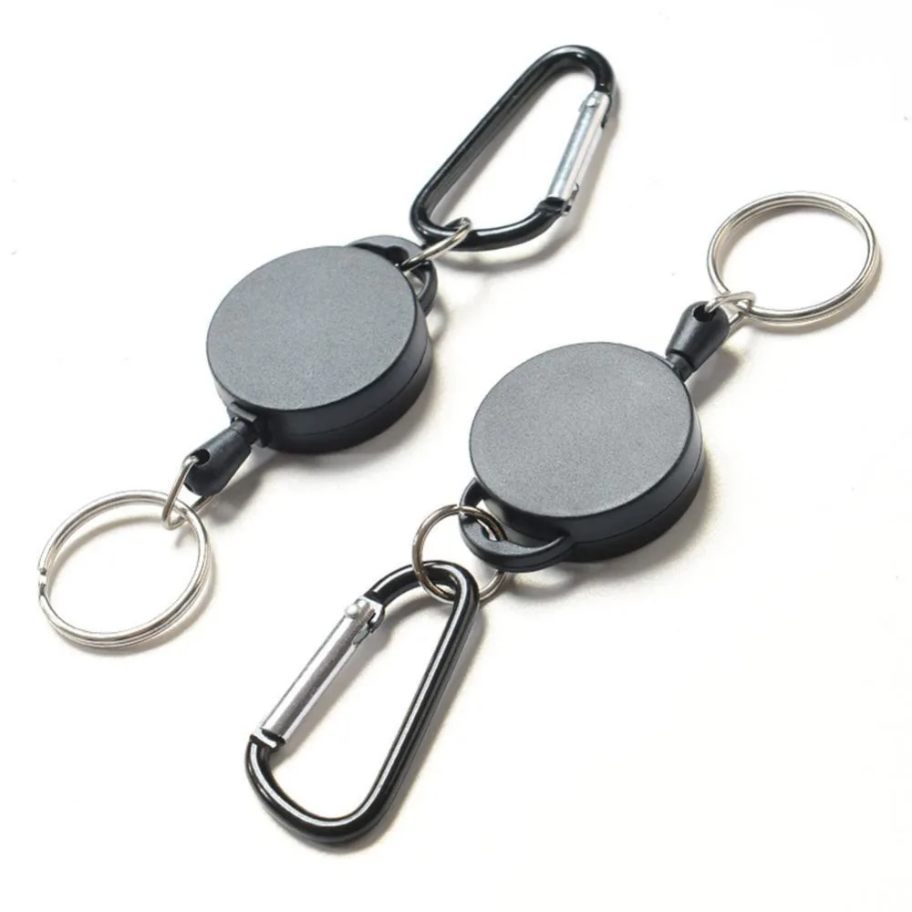

Adjustable Outdoor Telescopic Wire Rope Key Burglar Keychain Tactical Retractable Chain Return Key Ring Holder Camping Tools
