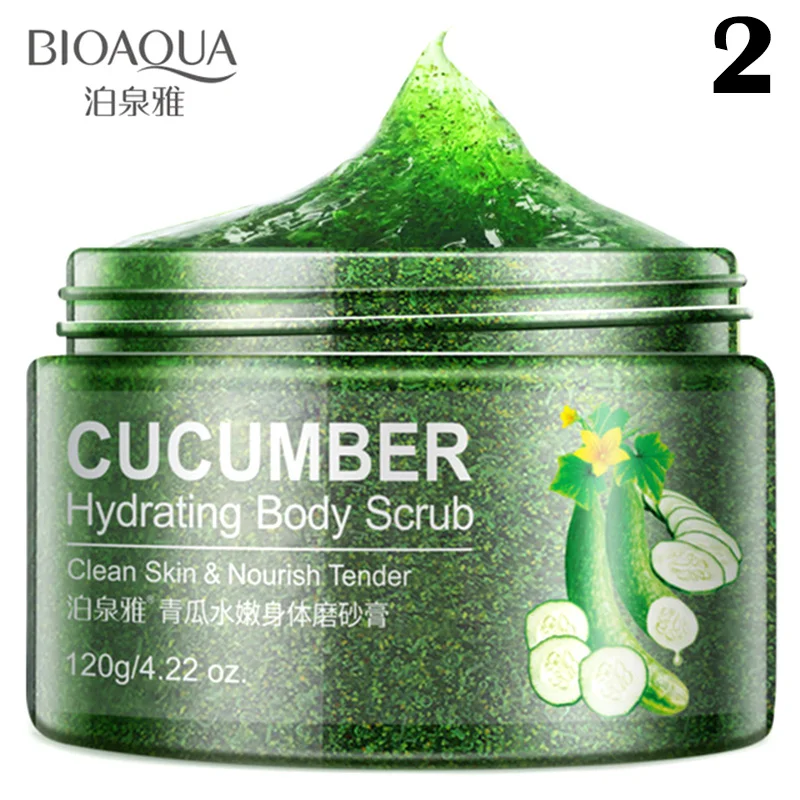 

New Cucumber Hydrating Body Scrub Exfoliating Dead Skin Removal Deep Cleaning Moisturizing OA66
