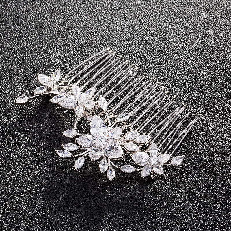 SLBRIDAL Высококачественная зубчатая расческа для волос с прозрачным кубическим
