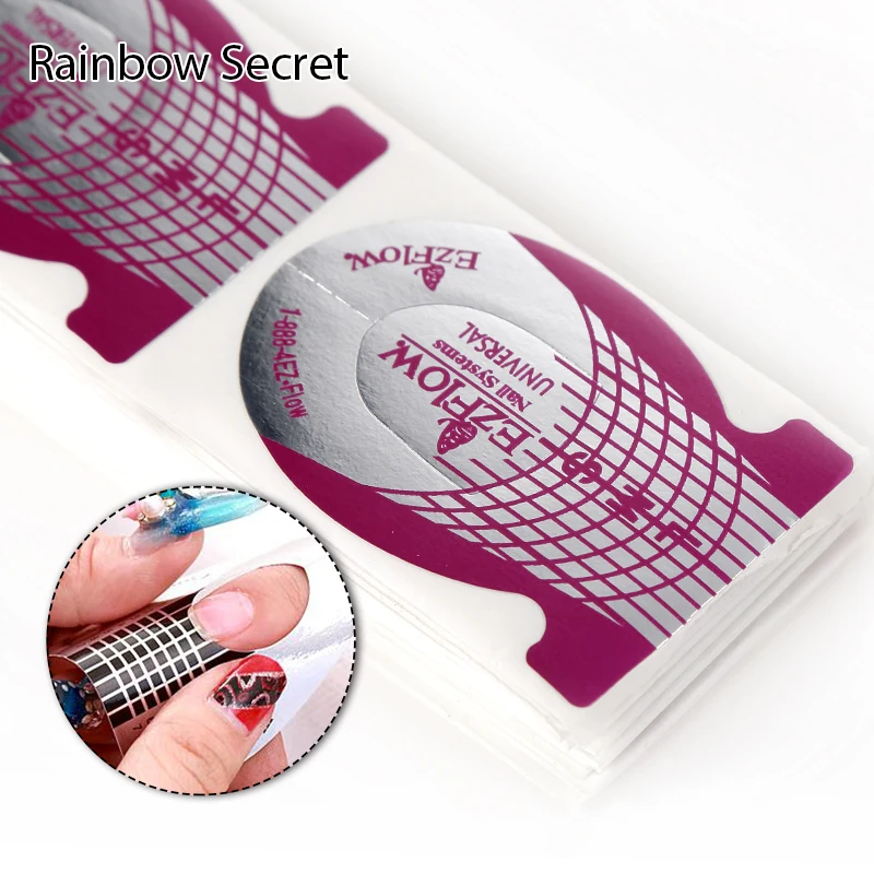 

100pcs/pack Nail Form Self Adhesive Gel For Nail Extension UV Gel Nail Art Beauty Tool Stickers Home-Made & Professional