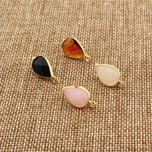 6 шт., элегантные серьги-капли из смолы, основа с одним отверстием, ювелирные изделия, амулеты для женщин, серьги-шпильки для пирсинга, аксессуары для серег AC366