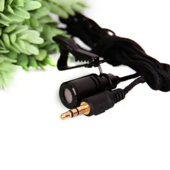 

Black Mini Portable Hands-free 3.5mm for iPhone iPad Smartphones Computer Mini Portable Clip-on Lapel Lavalier Line length 2.5m